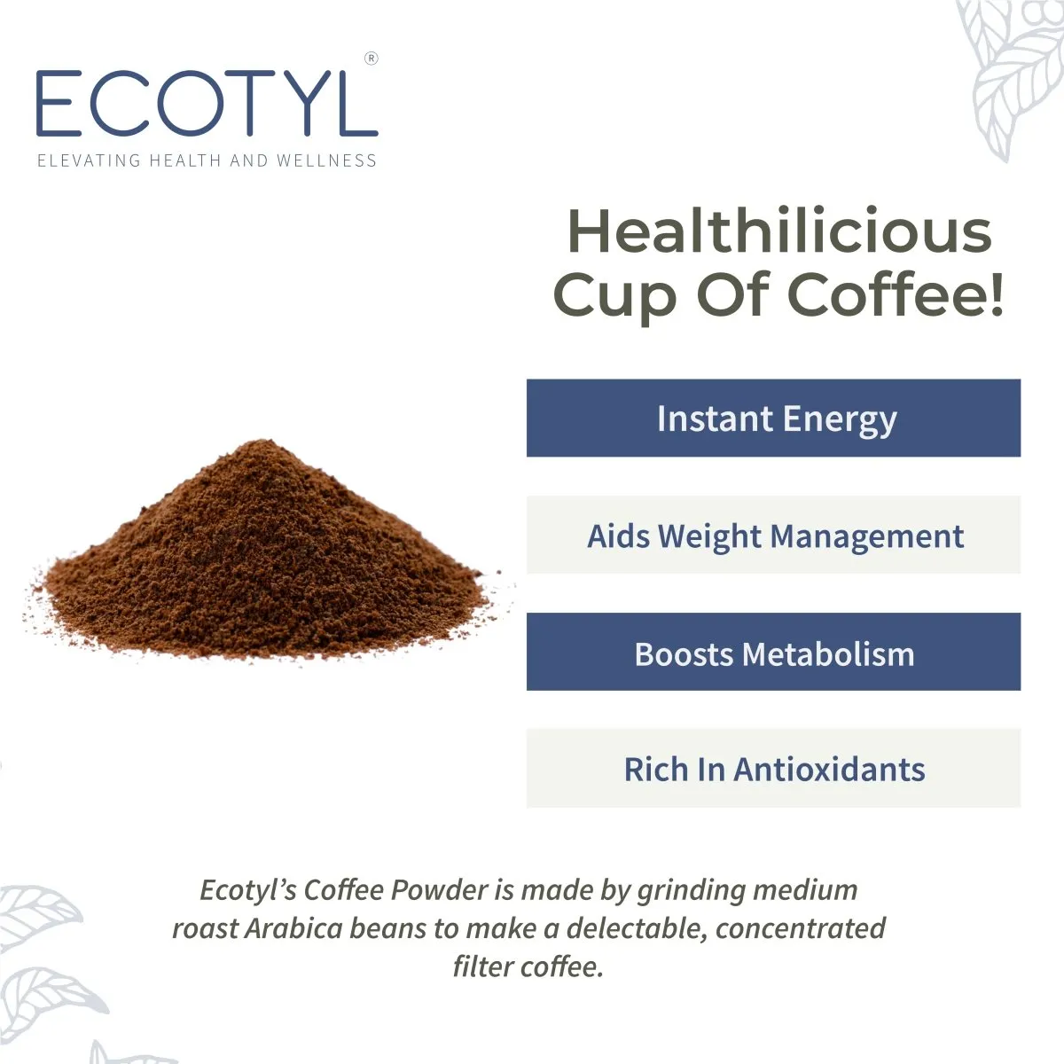 100% Arabica Coffee Powder 200g | Strong Flavour & Rich Aroma