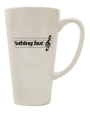 16 Ounce Conical Latte Coffee Mug - A Harmonious Blend of Music and Style by TooLoud