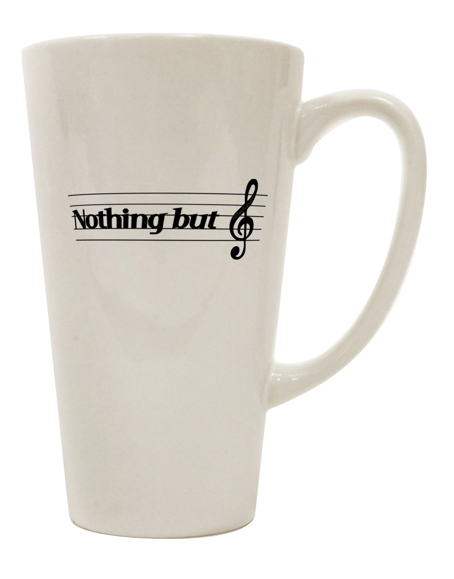 16 Ounce Conical Latte Coffee Mug - A Harmonious Blend of Music and Style by TooLoud