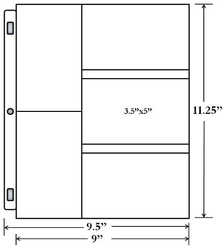 3-Hole Photo Pages for 3.5" x 5.25" Prints