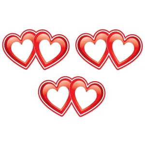 3 Piece Hearts Photo Fun Frames, 15 x 24.75, Red/White Valentine Day