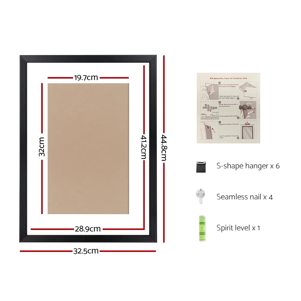 3-piece Photo Frame Wall Set A3 Picture Home Decor Art Gift Present Black