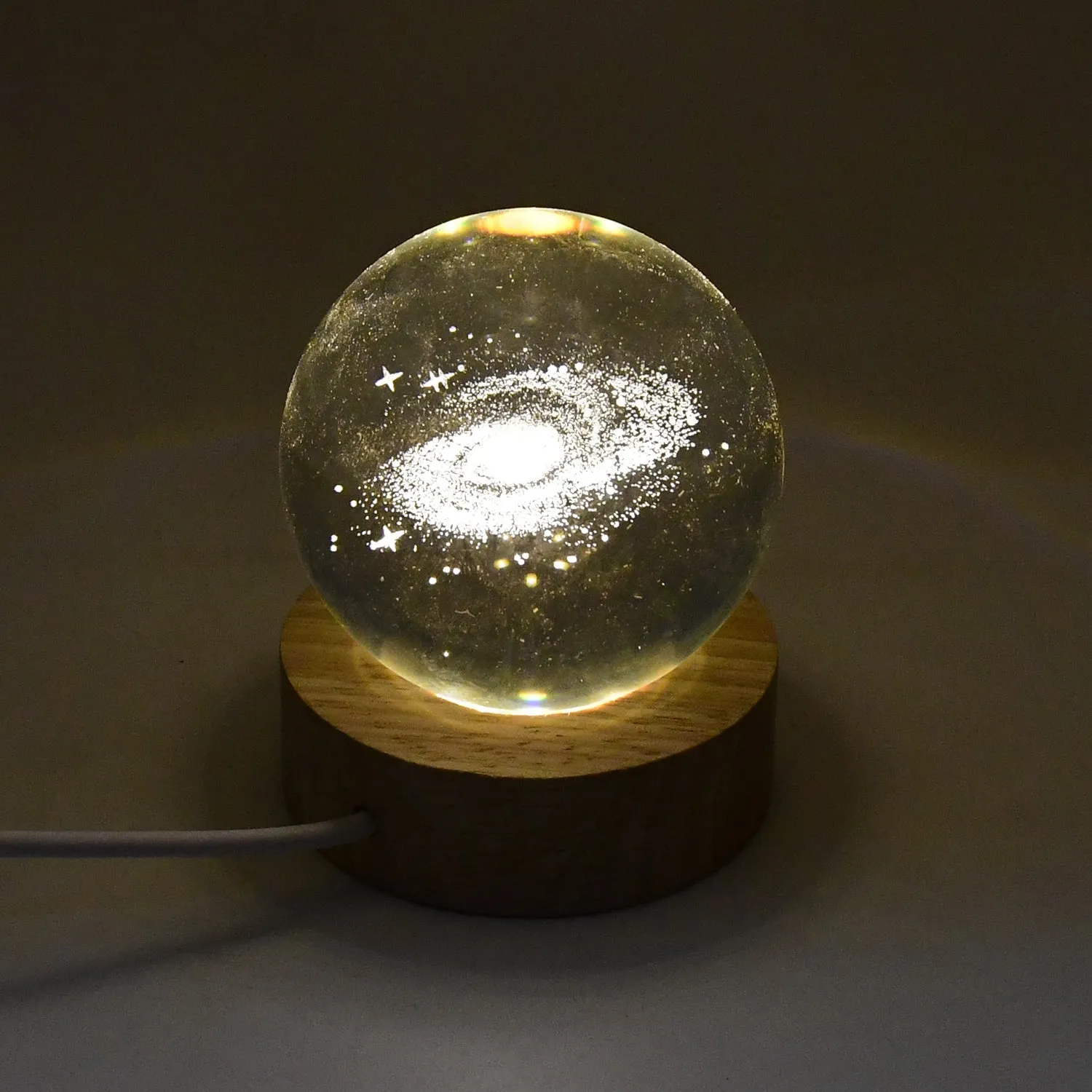 3D Crystal Ball lamps With Base (1 Pc)