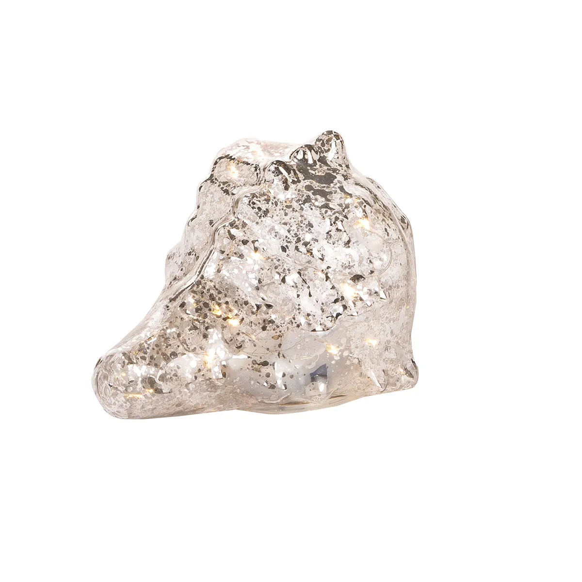 7.25 in. LED Clear Glass Conch Shell