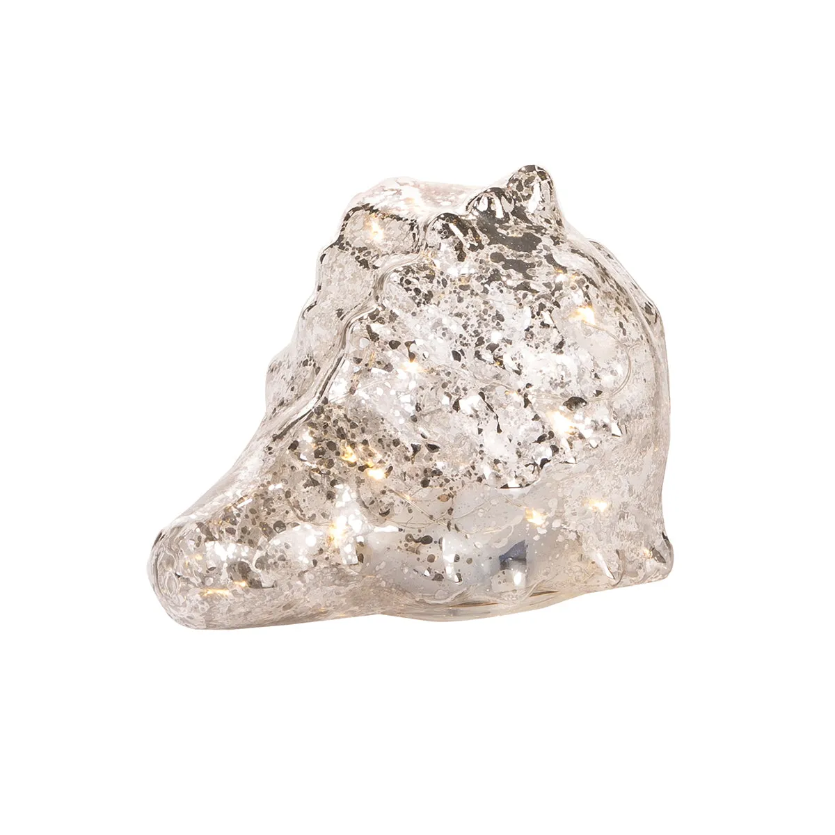 7.25 in. LED Clear Glass Conch Shell