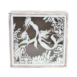 8 in. LED MDF Glass Mermaid Box