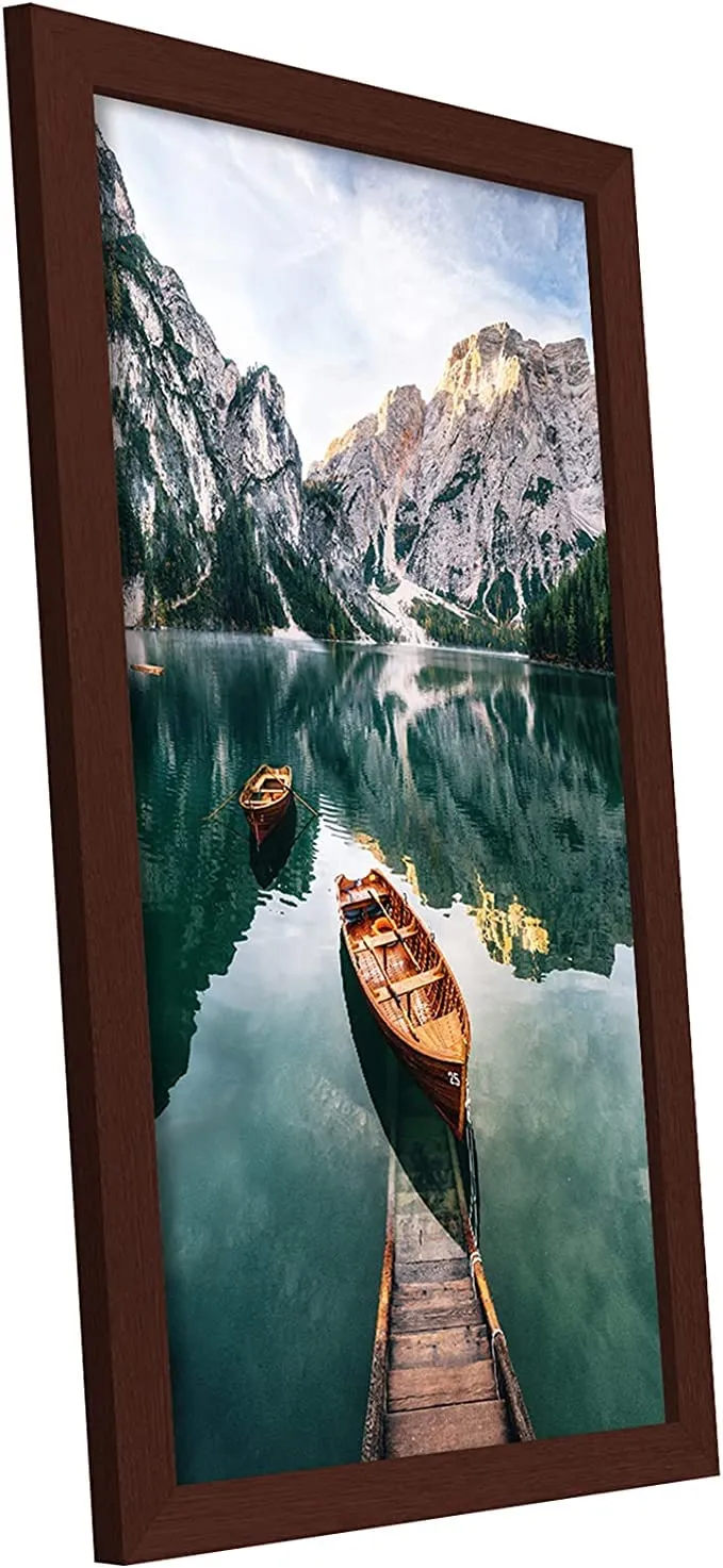 AbhiKalpya Art Studio A3 Size Photo Frame For Document, Photo, Quote,Certificate Wall Hanging Picture Frame For Home and Office Wall Decoration,Size Medium 12x18 inch, Brown