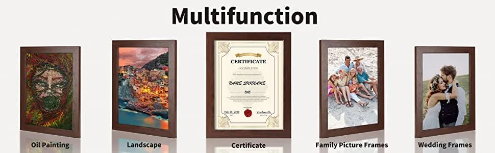 AbhiKalpya Art Studio A3 Size Photo Frame For Document, Photo, Quote,Certificate Wall Hanging Picture Frame For Home and Office Wall Decoration,Size Medium 12x18 inch, Brown