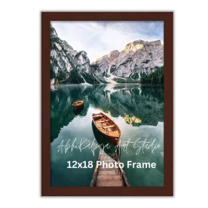AbhiKalpya Art Studio A3 Size Photo Frame For Document, Photo, Quote,Certificate Wall Hanging Picture Frame For Home and Office Wall Decoration,Size Medium 12x18 inch, Brown