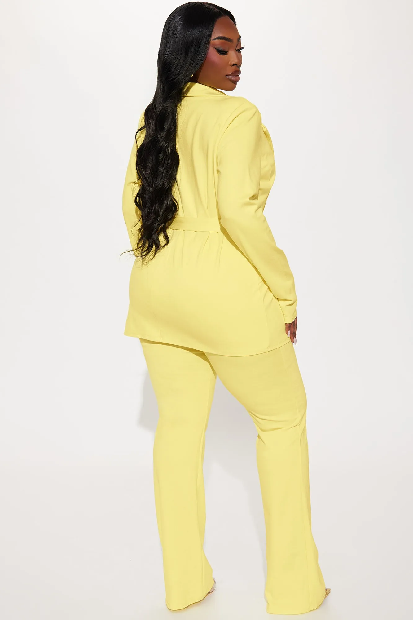 Arlene Blazer Pant Set - Yellow
