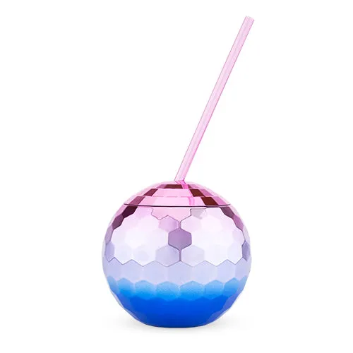 Assorted Ombre Disco Ball Drink Tumblers