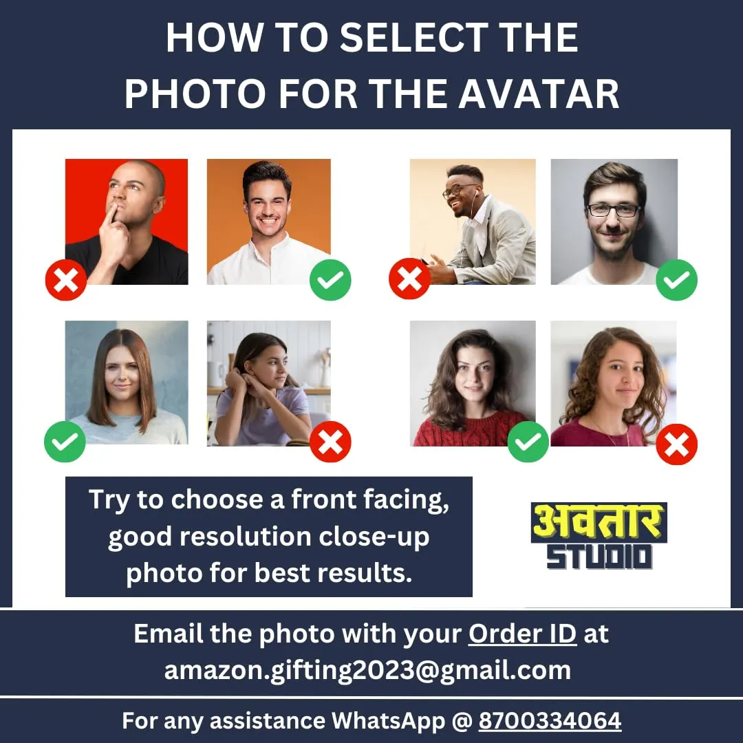 Avatar Studio Personalized Gift for Friends, Sister, Brother, BFF, Girlfriend, Boyfriend Character Caricature Photo Frame Unique Design Customized Gift for Friends & Family (Family of Four - 1)