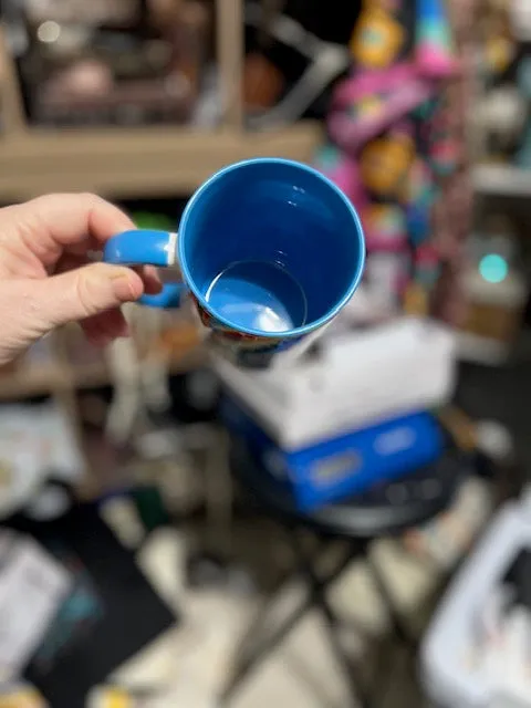 Aztec 15 oz Turquoise Coffee Mug with Ceramic Coaster - Multi Colors