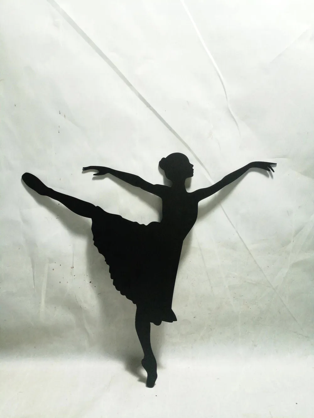 Ballet Dancer 16" or 24" Tall High Wrought Iron Wall Art Home Decor Dance Plaque