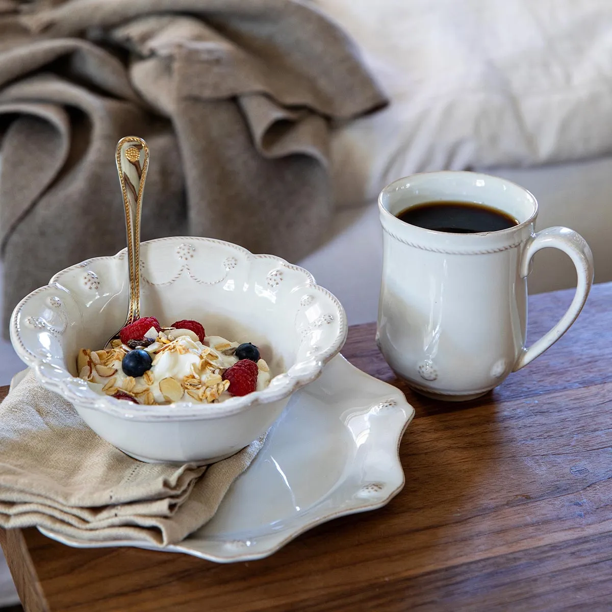 Berry & Thread Flared Mug - Whitewash