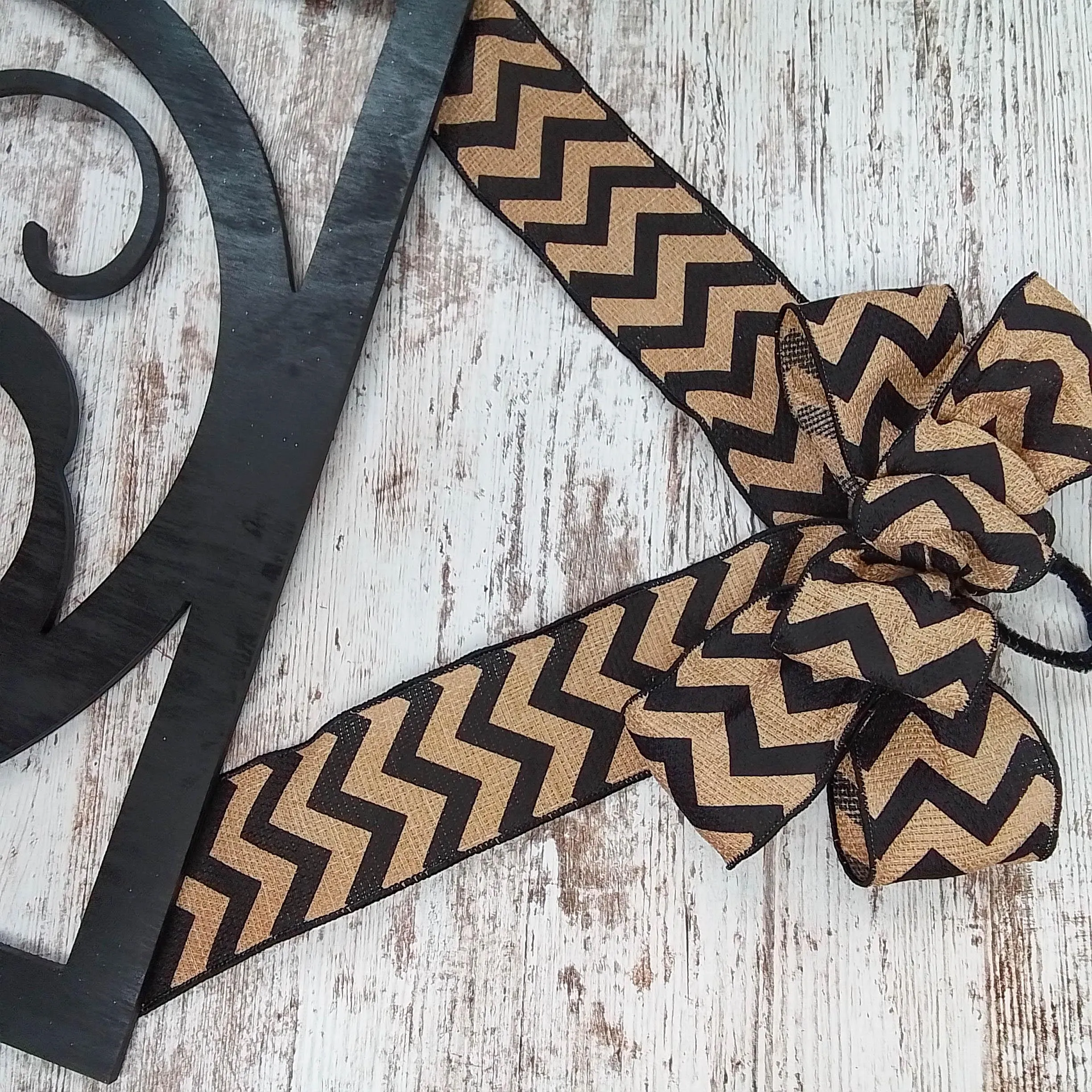 Black Burlap Initial Monogram Door Hanger - Gift for Mom - Framed Wood Wreath