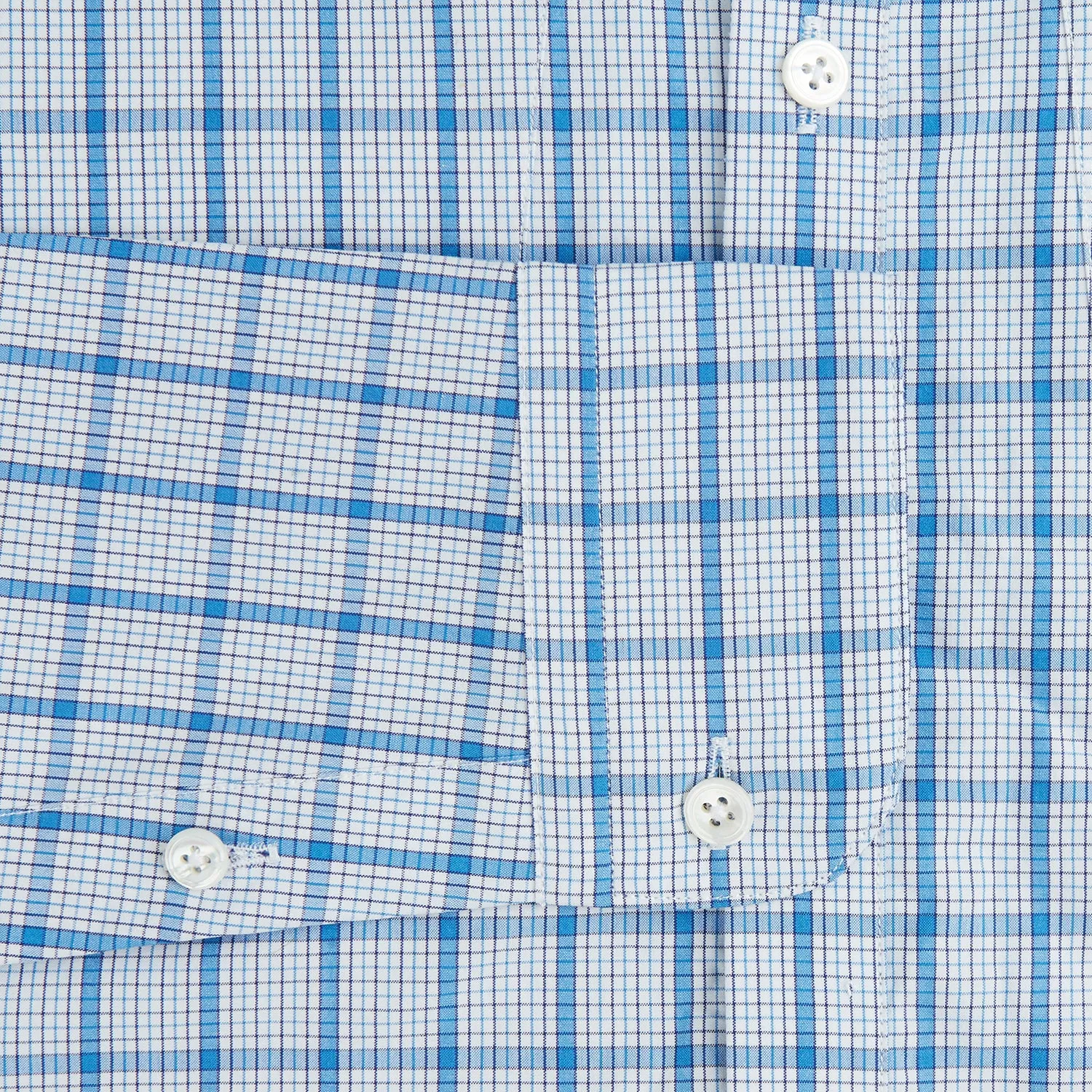Blue Graph Overlay Check Piccadilly Shirt