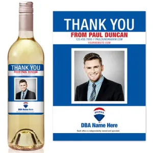 Blue Photo Remax Wine Label