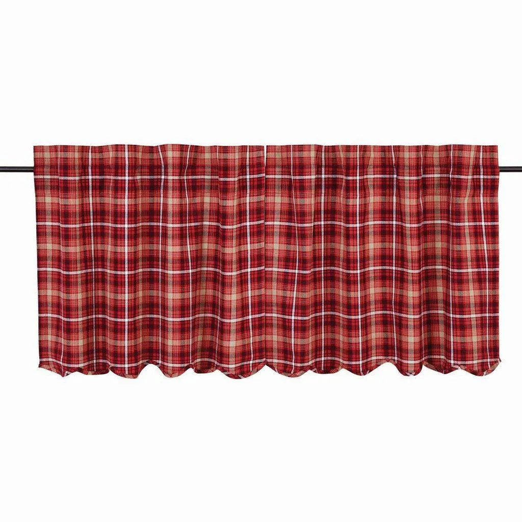 Braxton Scalloped Lined Tier Curtains 24"