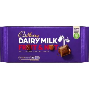 C'bury Dairy Milk Fruit & Nut Chocolate 180G