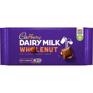 C'bury Dairy Milk Whole Nut Chocolate Bar 180g