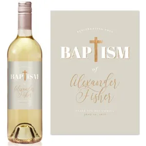 Celebrating Baptism Wine Label
