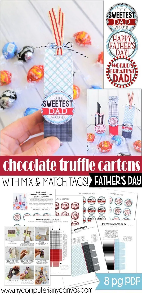 Chocolate Truffle Cartons & Tags {Father's Day} PRINTABLE