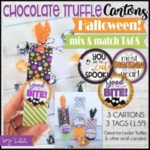 Chocolate Truffle Cartons & Tags {HALLOWEEN} PRINTABLE
