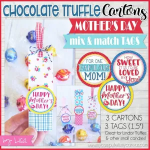 Chocolate Truffle Cartons & Tags {Mother's Day} PRINTABLE