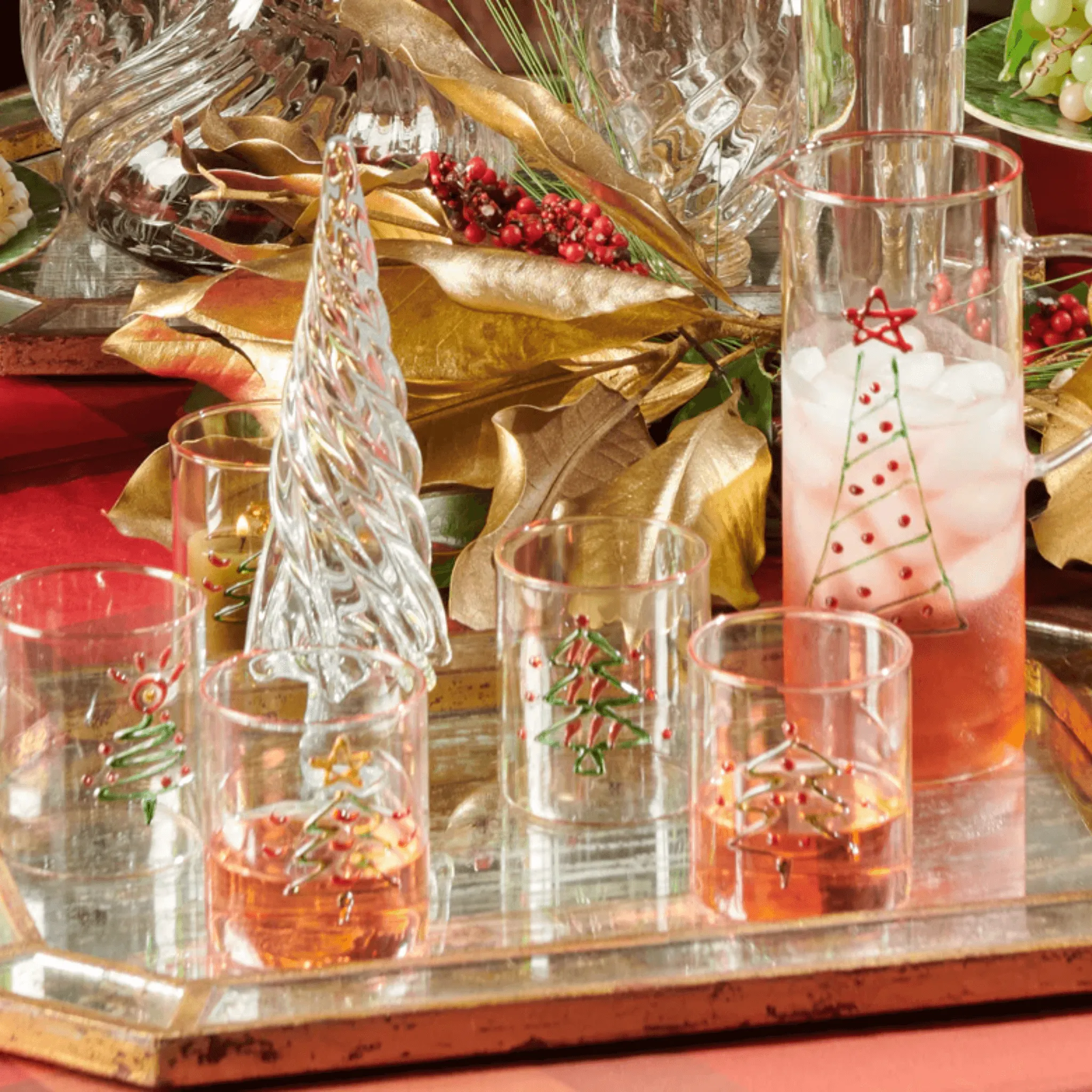 Christmas Tree Tumblers, Set of Four
