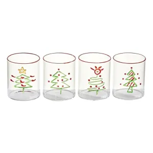 Christmas Tree Tumblers, Set of Four