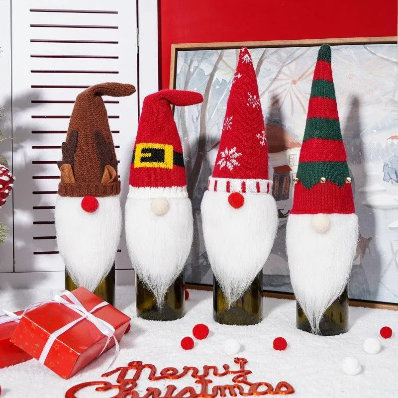 CHRISTMAS WINE BOTTLE COVER - SET OF 4