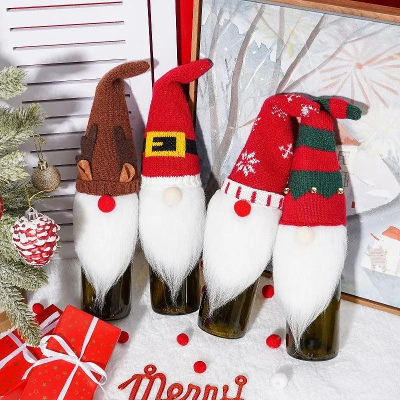 CHRISTMAS WINE BOTTLE COVER - SET OF 4