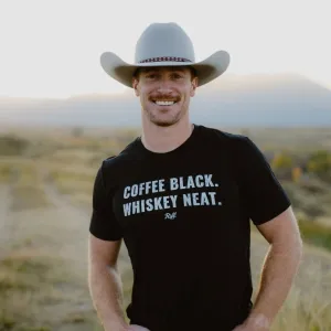 Coffee Black. Whiskey Neat. T-Shirt