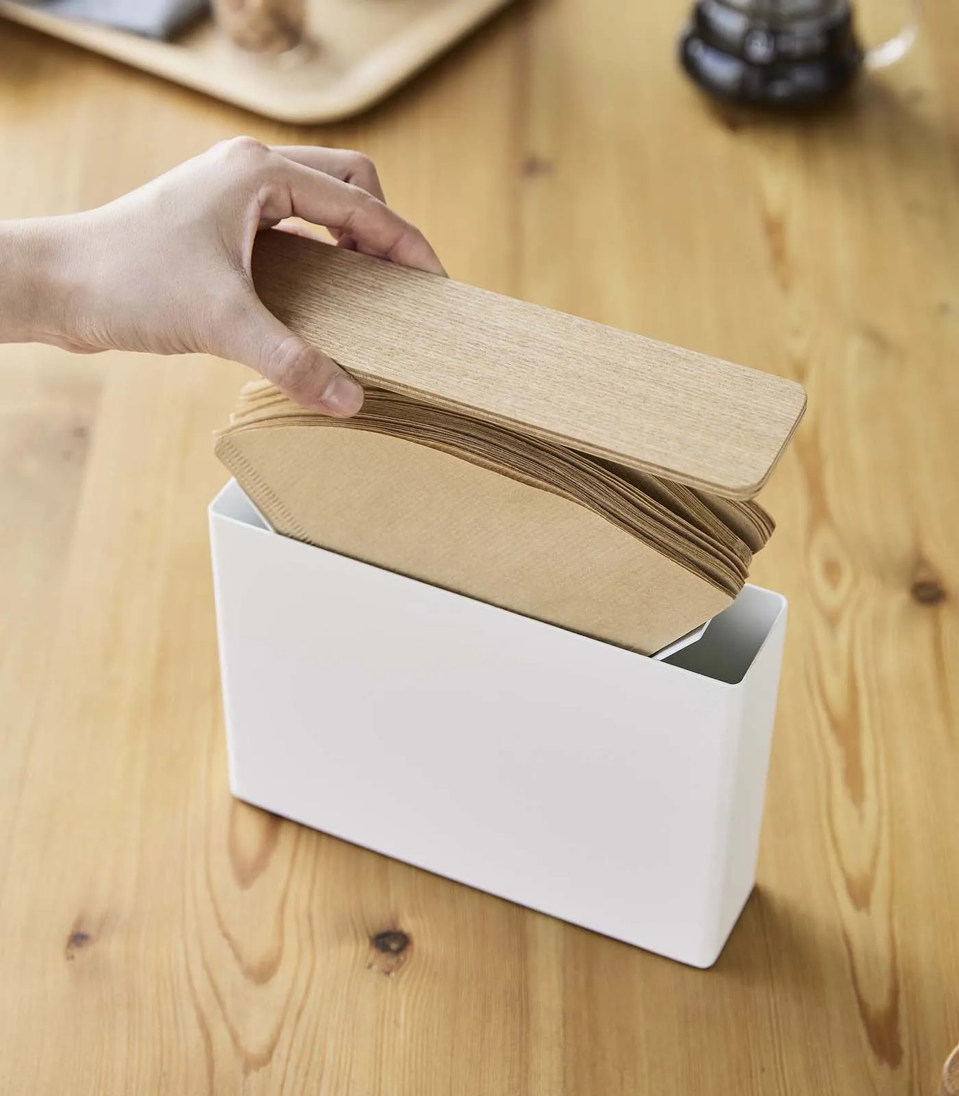 Coffee Filter Case - Size 04 - Steel   Wood