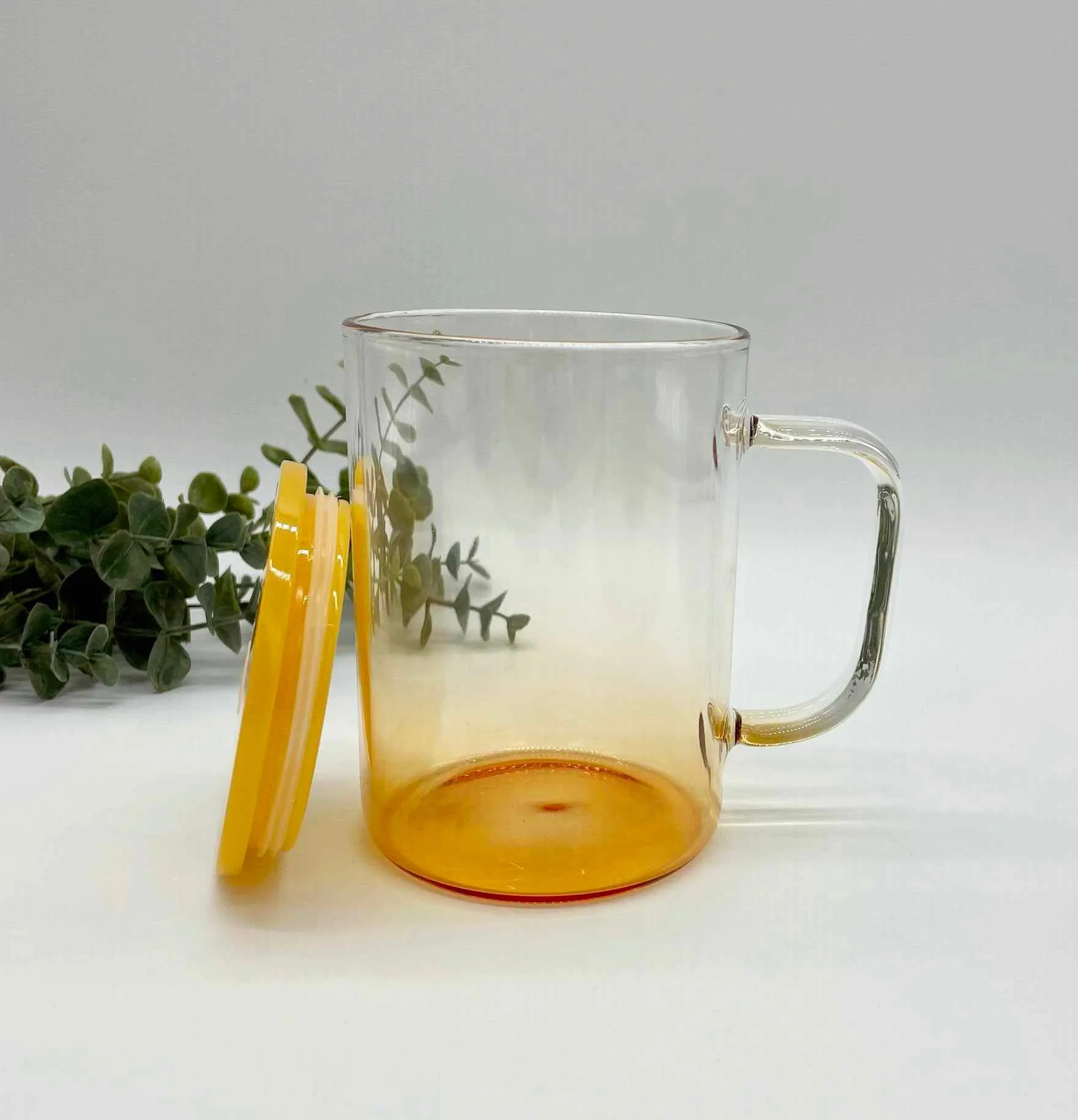Coloured Ombre Glass Sublimation 17oz Mug with Handle