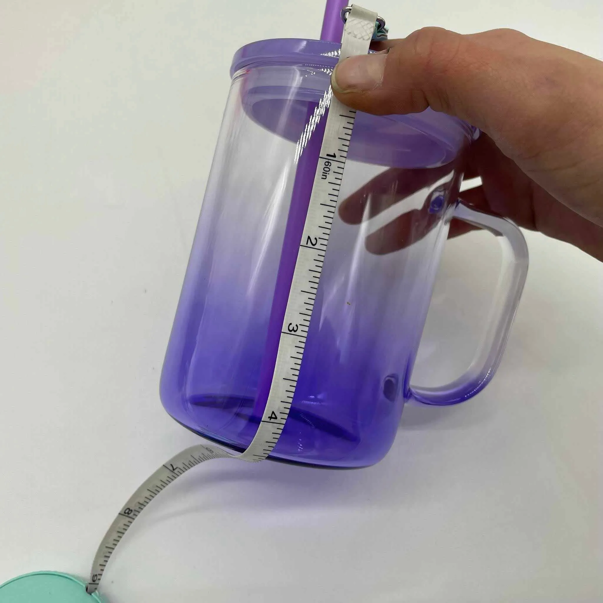 Coloured Ombre Glass Sublimation 17oz Mug with Handle