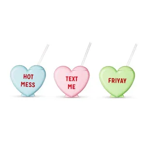 CONVERSATION HEART DRINK TUMBLERS