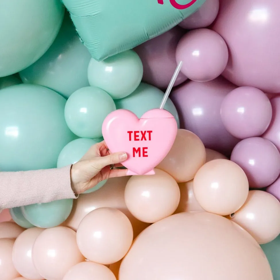 CONVERSATION HEART DRINK TUMBLERS