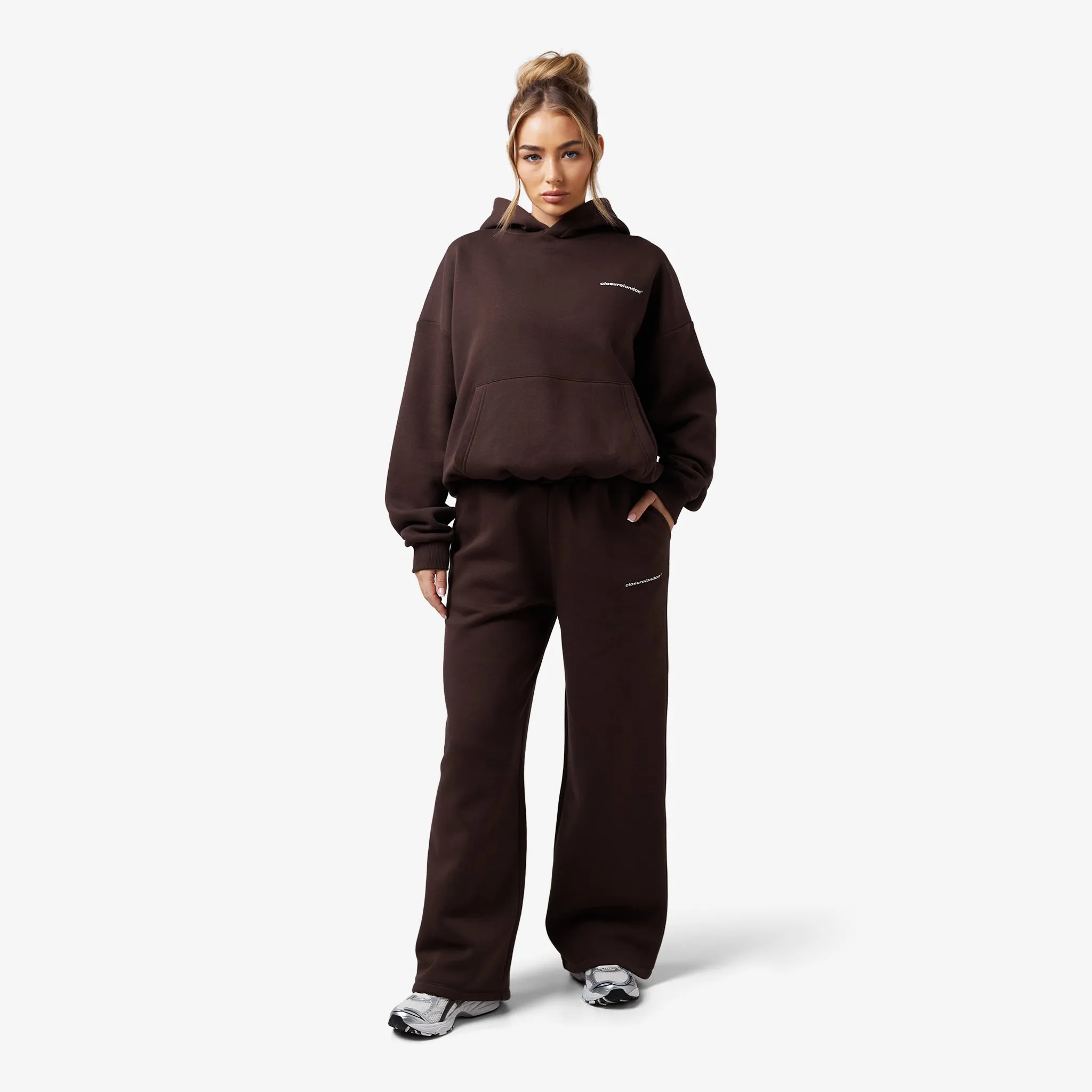 Core Logo Open Hem Jogger | Coffee