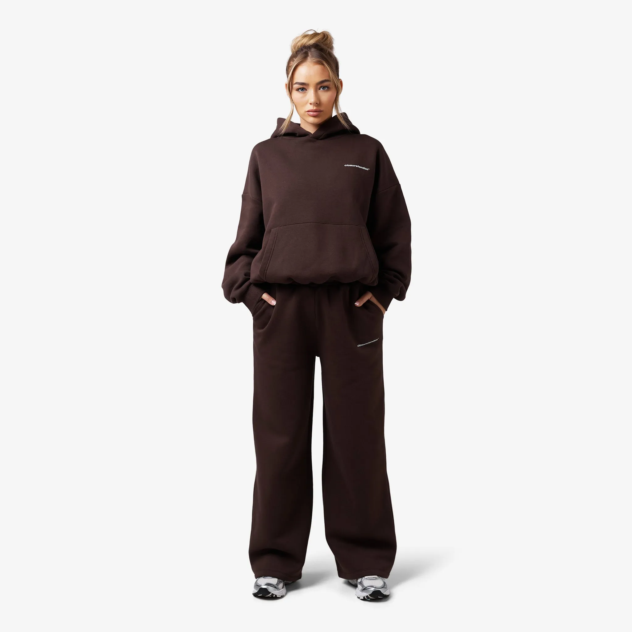 Core Logo Open Hem Jogger | Coffee