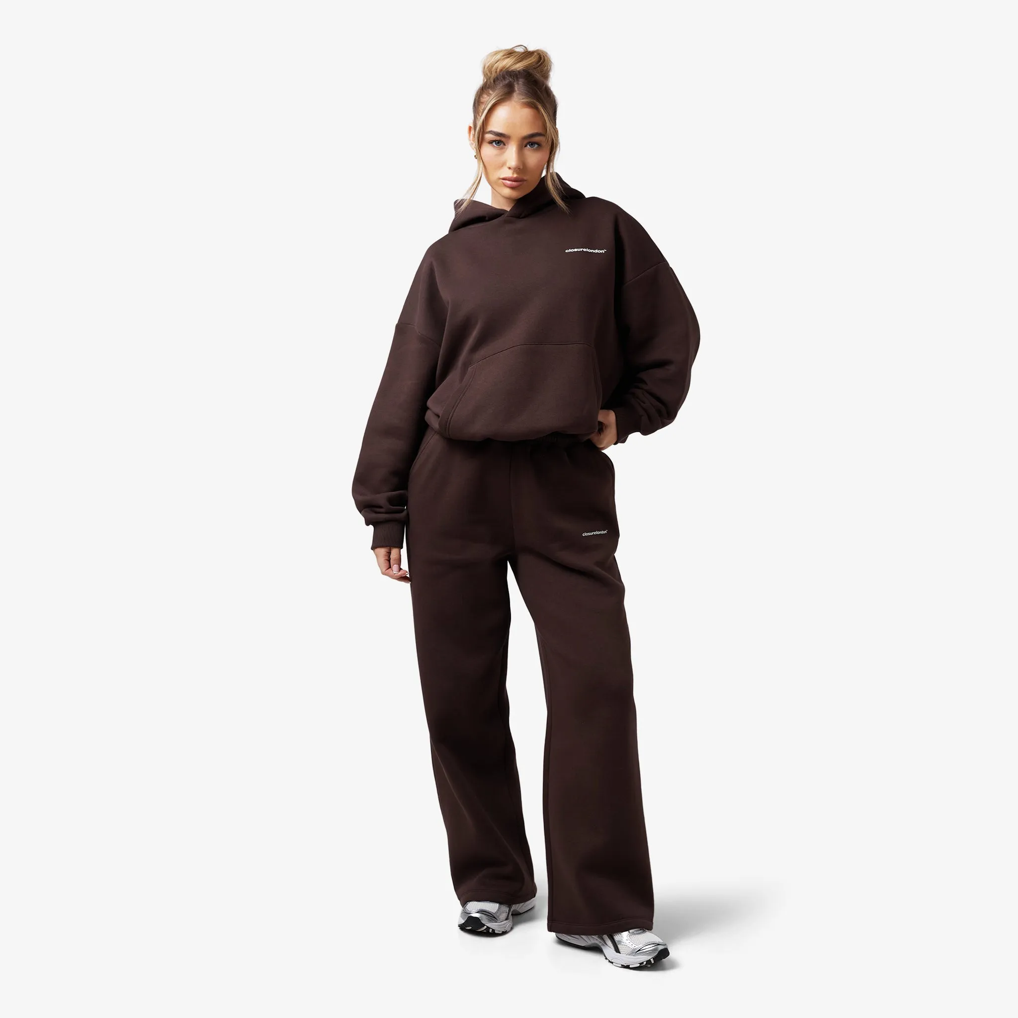 Core Logo Open Hem Jogger | Coffee