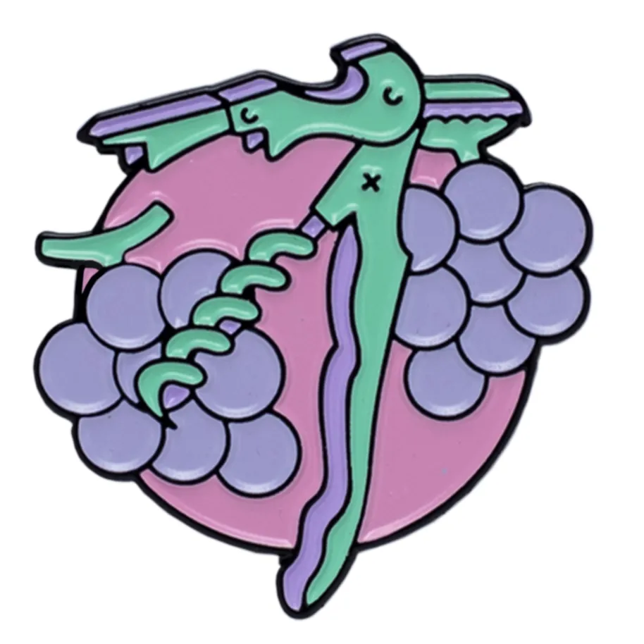 Corkscrew Enamel Pin