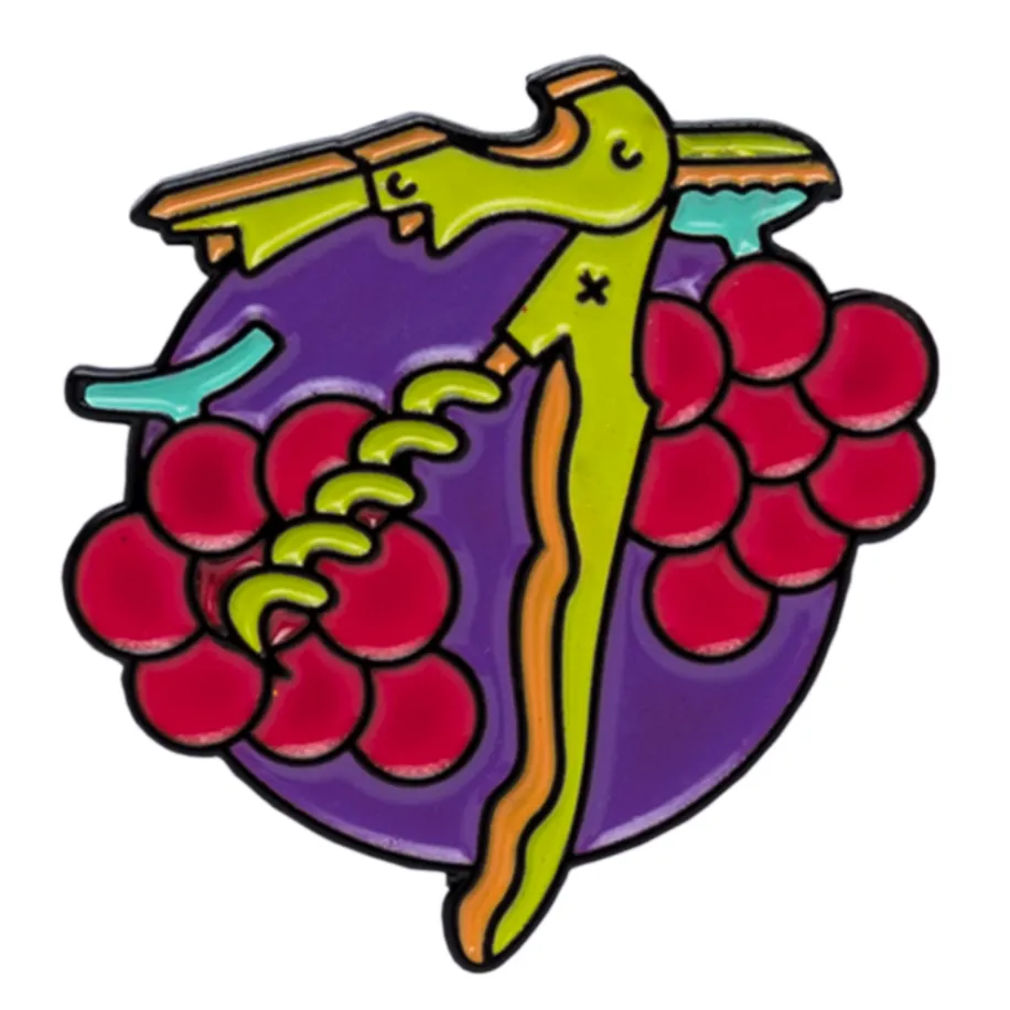 Corkscrew Enamel Pin
