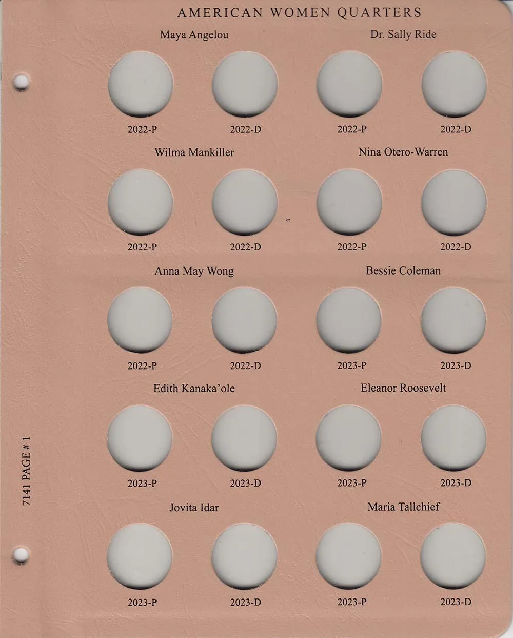 Dansco Album 7141: American Women Quarters PD, 2022-2025
