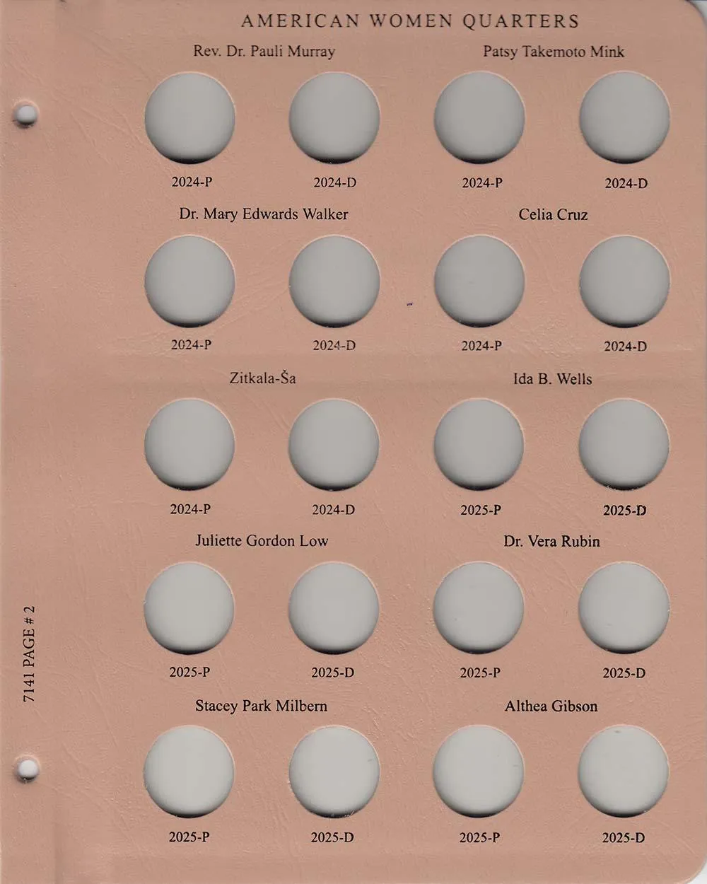 Dansco Album 7141: American Women Quarters PD, 2022-2025