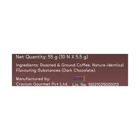 Dark Chocolate Flavoured Aluminium Coffee Capsules Nespresso Compatible