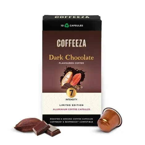 Dark Chocolate Flavoured Aluminium Coffee Capsules Nespresso Compatible