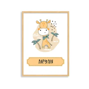 Doodle's Name Frame - Baby Giraffe