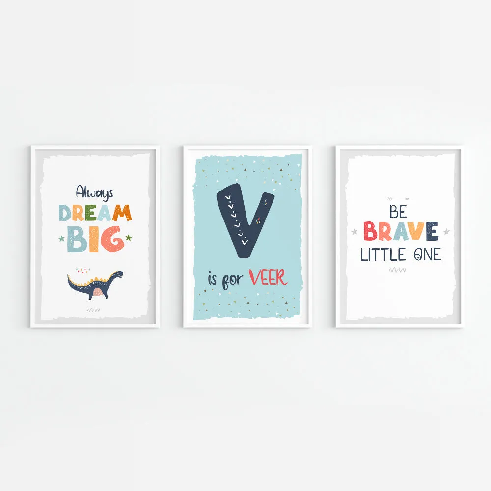 Doodle's Wall Frames - Dino Friend (Set Of 3) Style 1